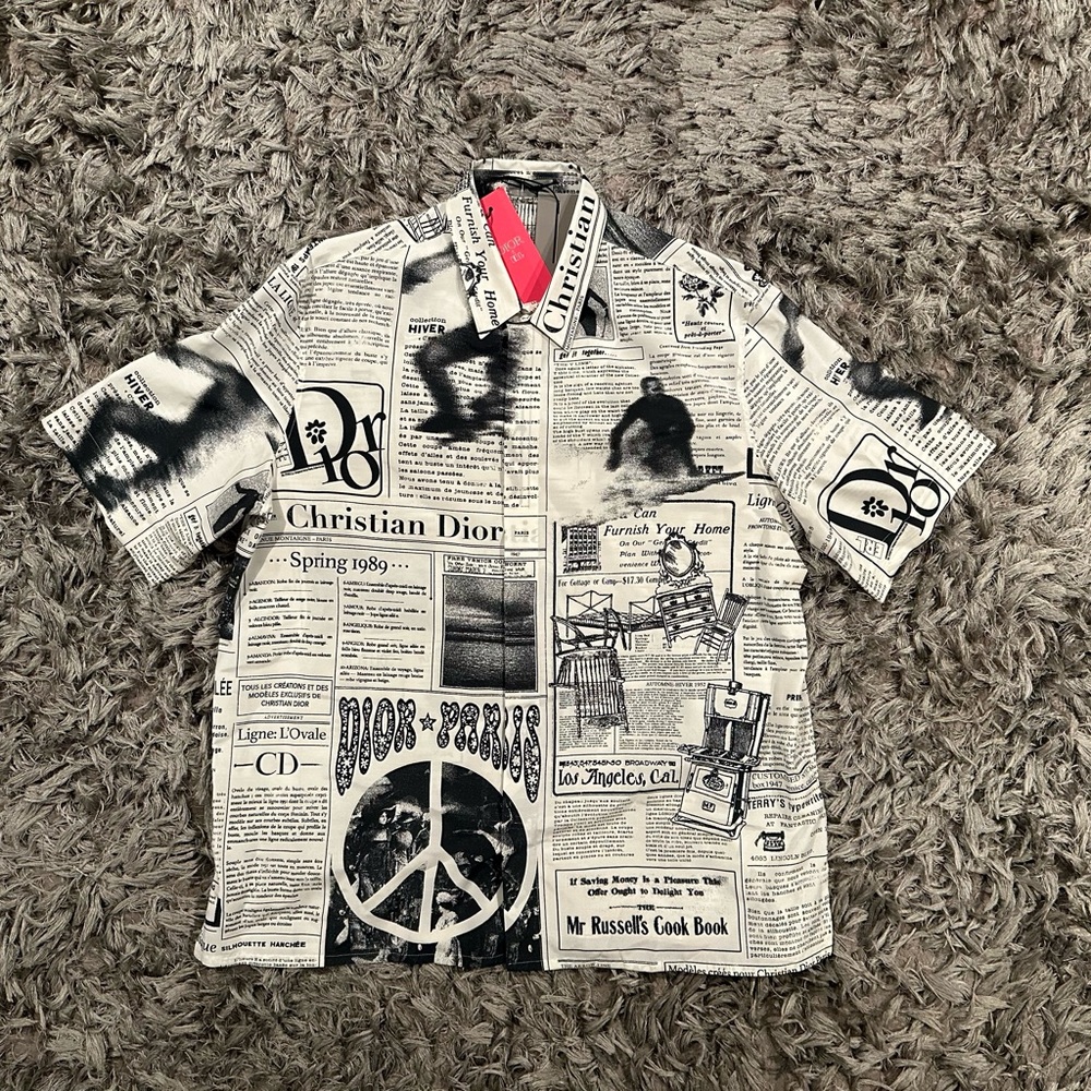 Brand New Men’s Christian Dior Button Down Silk Shirt
